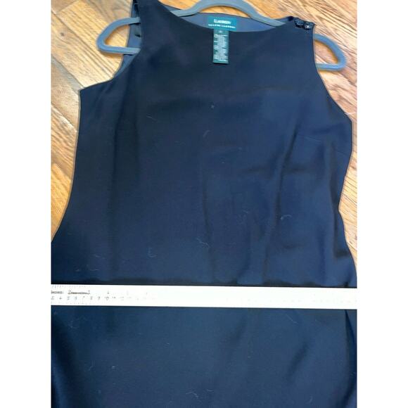 $169 NWT Lauren Ralph Lauren Size 12 Womens Maxi crepe evening Dress Back Slit - Picture 9 of 15